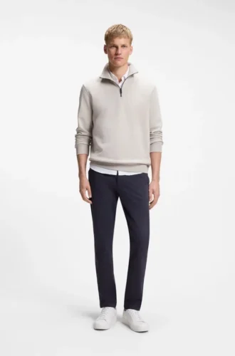Tapered-fit chinos in a structured cotton