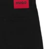 Tapered-fit shorts in black stretch denim Tapered-fit shorts in black stretch denim