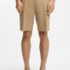 Tapered-fit shorts in cotton, silk and stretch Tapered-fit shorts in cotton, silk and stretch