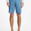 Tapered-fit shorts in cotton, silk and stretch Tapered-fit shorts in cotton, silk and stretch