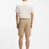 Tapered-fit shorts in cotton, silk and stretch Tapered-fit shorts in cotton, silk and stretch