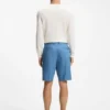 Tapered-fit shorts in cotton, silk and stretch Tapered-fit shorts in cotton, silk and stretch