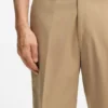 Tapered-fit shorts in cotton, silk and stretch Tapered-fit shorts in cotton, silk and stretch