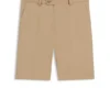 Tapered-fit shorts in cotton, silk and stretch Tapered-fit shorts in cotton, silk and stretch