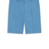 Tapered-fit shorts in cotton, silk and stretch Tapered-fit shorts in cotton, silk and stretch