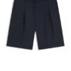 Tapered-fit shorts in linen