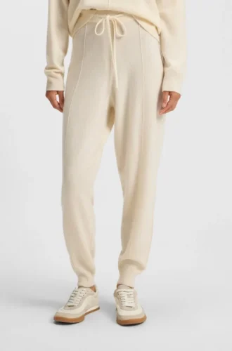 Tapered-fit track pants in cashmere
