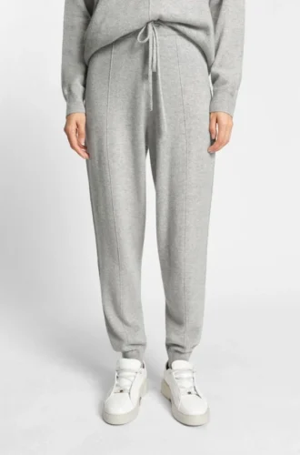 Tapered-fit track pants in cashmere