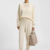 Tapered-fit track pants in cashmere