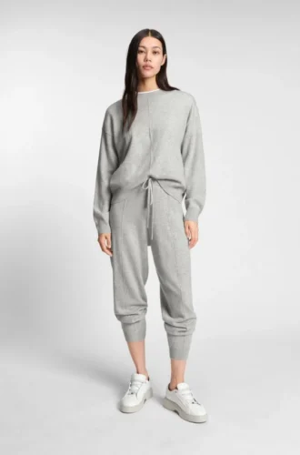 Tapered-fit track pants in cashmere