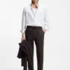 Tapered-fit trousers in a linen blend Tapered-fit trousers in a linen blend