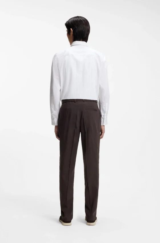 Tapered-fit trousers in a linen blend Tapered-fit trousers in a linen blend