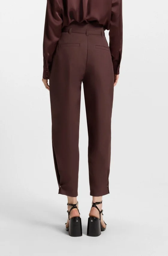 Tapered-fit trousers in cotton twill Tapered-fit trousers in cotton twill