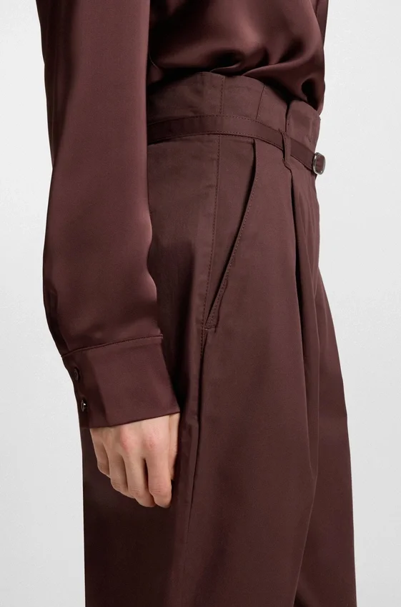 Tapered-fit trousers in cotton twill Tapered-fit trousers in cotton twill