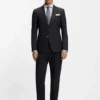 Tapered-fit trousers in stretch cotton