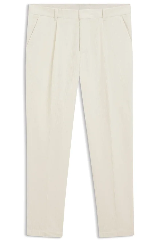 Tapered-fit trousers in stretch-cotton corduroy Tapered-fit trousers in stretch-cotton corduroy