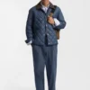 Tapered-fit trousers in stretch-cotton twill