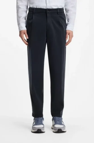 Tapered-fit trousers in stretch twill