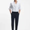 Tapered-fit trousers in stretch twill