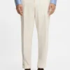 Tapered-fit trousers in virgin wool and cotton