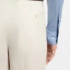 Tapered-fit trousers in virgin wool and cotton