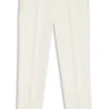 Tapered-fit trousers in virgin wool and cotton