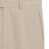 Tapered-fit trousers in virgin wool and cotton
