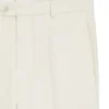 Tapered-fit trousers in virgin wool and cotton