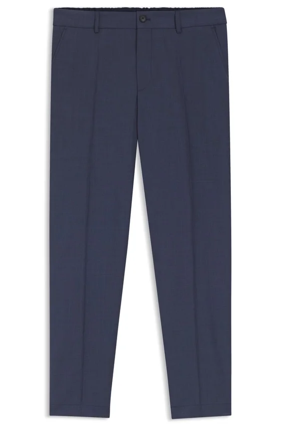 Tapered-fit trousers in washable virgin wool Tapered-fit trousers in washable virgin wool