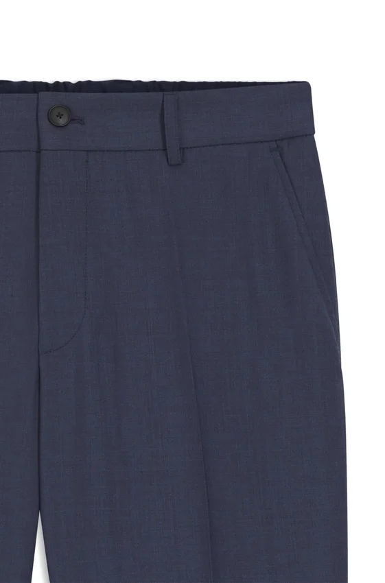 Tapered-fit trousers in washable virgin wool Tapered-fit trousers in washable virgin wool