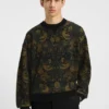 Tapestry-jacquard sweater in a relaxed fit