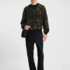 Tapestry-jacquard sweater in a relaxed fit