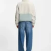 Teddy jacket with embroidered logo and colour-blocking