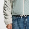 Teddy jacket with embroidered logo and colour-blocking