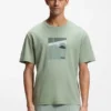 Tennis-artwork T-shirt in Pima cotton