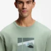 Tennis-artwork T-shirt in Pima cotton