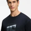 Tennis-artwork T-shirt in Pima cotton