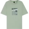 Tennis-artwork T-shirt in Pima cotton
