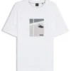 Tennis-artwork T-shirt in Pima cotton