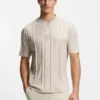 Textured-stripe T-shirt in cotton Textured-stripe T-shirt in cotton