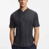 Textured-stripe T-shirt in cotton Textured-stripe T-shirt in cotton