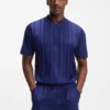 Textured-stripe T-shirt in cotton Textured-stripe T-shirt in cotton