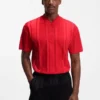 Textured-stripe T-shirt in cotton