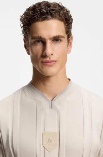Textured-stripe T-shirt in cotton