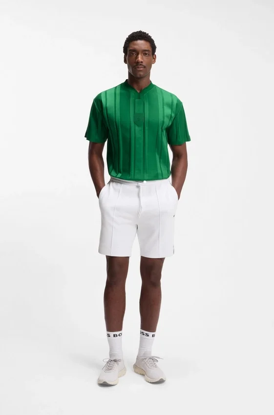 Textured-stripe T-shirt in cotton Textured-stripe T-shirt in cotton