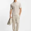 Textured-stripe T-shirt in cotton Textured-stripe T-shirt in cotton