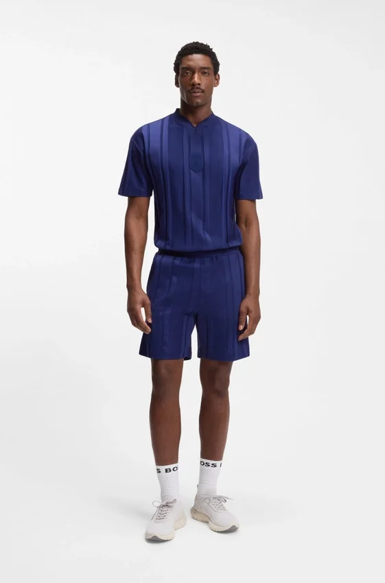 Textured-stripe T-shirt in cotton Textured-stripe T-shirt in cotton