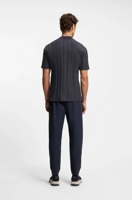 Textured-stripe T-shirt in cotton Textured-stripe T-shirt in cotton
