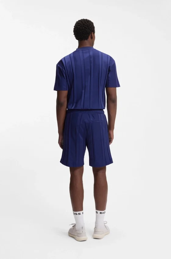 Textured-stripe T-shirt in cotton Textured-stripe T-shirt in cotton