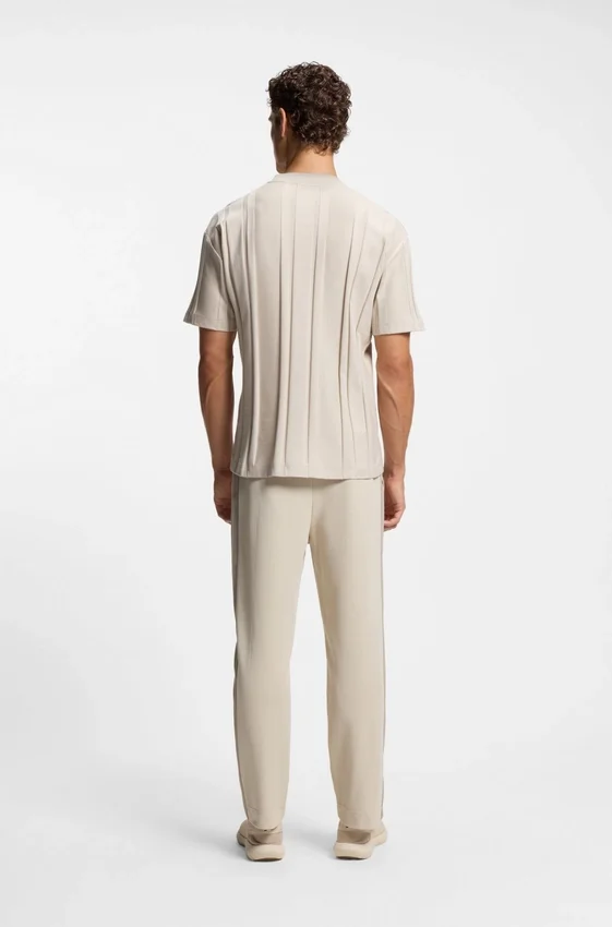 Textured-stripe T-shirt in cotton Textured-stripe T-shirt in cotton